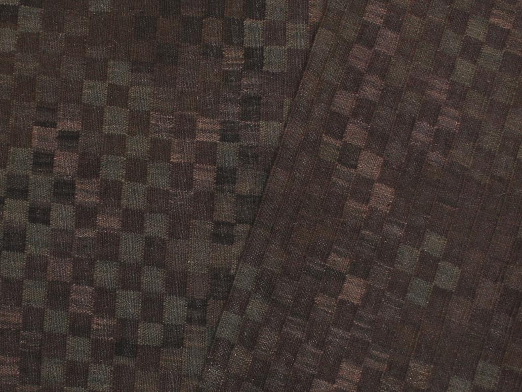 handmade Geometric Kilim Brown Green Hand-Woven RECTANGLE 100% WOOL area rug 6x8
