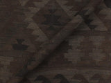 handmade Geometric Kilim Brown Blue Hand-Woven RECTANGLE 100% WOOL area rug 6x10