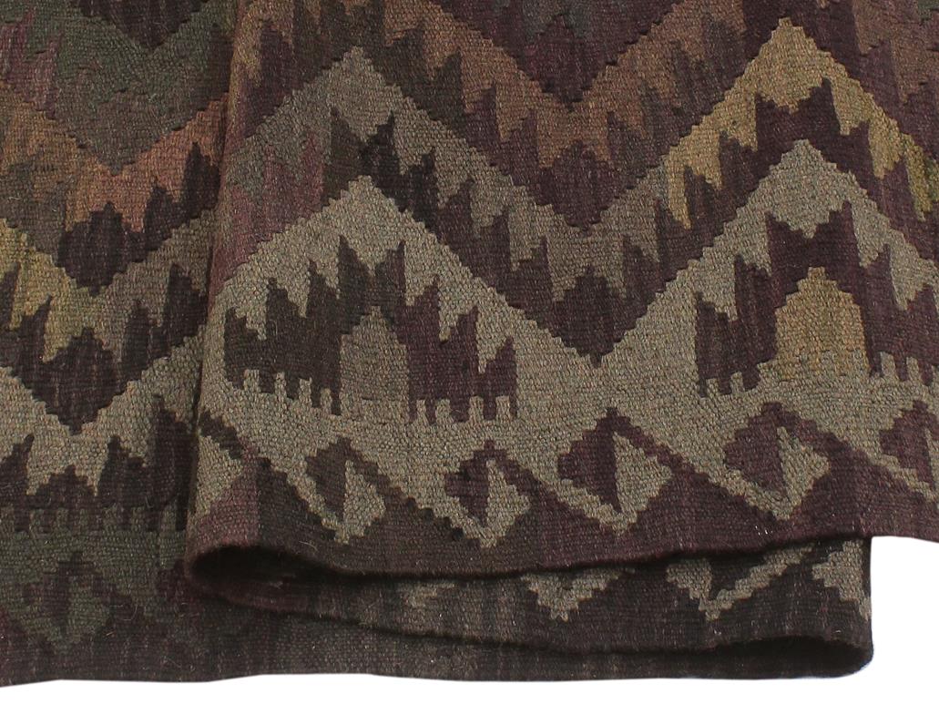 handmade Geometric Kilim Purple Green Hand-Woven RECTANGLE 100% WOOL area rug 6x10