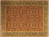 Turkish Knotted Istanbul Sumiko Red/Teal Wool Rug - 10'1'' x 14'1''