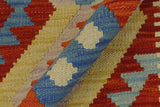 handmade Geometric Kilim, New arrival Rust Beige Hand-Woven RUNNER 100% WOOL area rug 3' x 10'