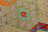 handmade Geometric Kilim, New arrival Brown Red Hand-Woven RUNNER 100% WOOL area rug 3' x 6'