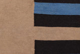 handmade Modern Kilim, New arrival Blue Brown Hand-Woven RECTANGLE 100% WOOL area rug 6' x 8'