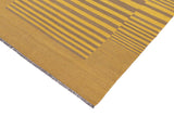 handmade Modern Kilim, New arrival Yellow Gray Hand-Woven RECTANGLE 100% WOOL area rug 6' x 8'