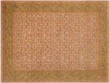 handmade Traditional Veg Dye Lt. Gray Green Hand Knotted RECTANGLE 100% WOOL area rug 10x14