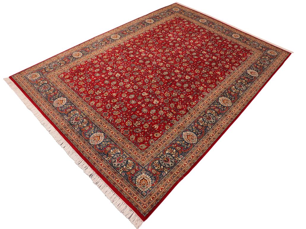handmade Traditional Regular Red Blue Hand Knotted RECTANGLE 100% WOOL area rug 10x14