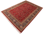handmade Traditional Regular Red Blue Hand Knotted RECTANGLE 100% WOOL area rug 10x14