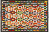 Tribal Turkish Murray Hand-Woven Kilim Rug - 5'1'' x 6'3''