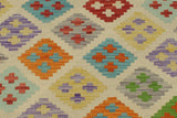 handmade Geometric Kilim, New arrival Beige Blue Hand-Woven RECTANGLE 100% WOOL area rug 6' x 8'