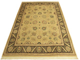 handmade Traditional New Mubashe Gold Black Hand Knotted RECTANGLE 100% WOOL area rug 10x14