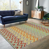 handmade Geometric Kilim, New arrival Red Blue Hand-Woven RECTANGLE 100% WOOL area rug 8' x 10'