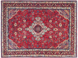 Vintage Antique Persian Kashan Walsh Wool Rug - 6'7'' x 9'10''