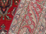 handmade Medallion, Traditional Tabriz Red Blue Hand Knotted RECTANGLE 100% WOOL area rug 7x11