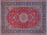 Vintage Antique Persian Kashan Hayes Wool Rug - 9'8'' x 13'2''