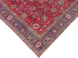 handmade Traditional Tabriz Red Purple Hand Knotted RECTANGLE 100% WOOL area rug 10x13