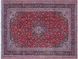 Vintage Antique Persian Kashan Burns Wool Rug - 8'0'' x 11'11''