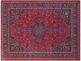 Vintage Antique Persian Kashan Morrison Wool Rug - 9'7'' x 12'9''