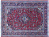 Vintage Antique Persian Kashan Carroll Wool Rug - 9'3'' x 13'1''