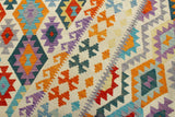 handmade Geometric Kilim, New arrival Beige Rust Hand-Woven RECTANGLE 100% WOOL area rug 8' x 10'