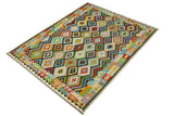 handmade Geometric Kilim, New arrival Black Rust Hand-Woven RECTANGLE 100% WOOL area rug 8' x 11'