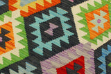 handmade Geometric Kilim, New arrival Black Rust Hand-Woven RECTANGLE 100% WOOL area rug 8' x 11'