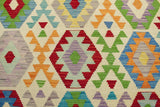 handmade Geometric Kilim, New arrival Beige Charcoal Hand-Woven RECTANGLE 100% WOOL area rug 7' x 10'