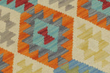 handmade Geometric Kilim, New arrival Beige Gray Hand-Woven RECTANGLE 100% WOOL area rug 5' x 7'
