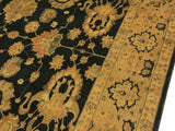handmade Traditional Agra Drk.green Dark Gold Hand Knotted RECTANGLE 100% WOOL area rug 10x14