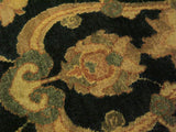 handmade Traditional Agra Drk.green Dark Gold Hand Knotted RECTANGLE 100% WOOL area rug 10x14