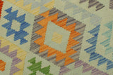handmade Geometric Kilim, New arrival Blue Rust Hand-Woven RECTANGLE 100% WOOL area rug 6' x 8'