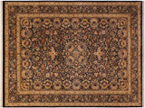 handmade Traditional Lahore Blue Beige Hand Knotted RECTANGLE 100% WOOL area rug 10x14