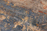 handmade Modern Modern Blue Rust Hand Knotted RECTANGLE WOOL&SILK area rug 10 x 14