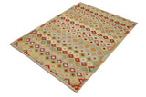 handmade Traditional Kilim, New arrival Blue Rust Hand-Woven RECTANGLE 100% WOOL area rug 8' x 11'