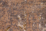 handmade Modern Gray Brown Hand Knotted RECTANGLE WOOL&SILK area rug 8x10