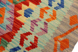 handmade Traditional Kilim, New arrival Rust Gray Hand-Woven RECTANGLE 100% WOOL area rug 4' x 5'