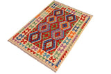 handmade Traditional Kilim, New arrival Rust Beige Hand-Woven RECTANGLE 100% WOOL area rug 3' x 5'