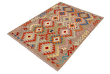 handmade Traditional Kilim, New arrival Purple Rust Hand-Woven RECTANGLE 100% WOOL area rug 3' x 5'