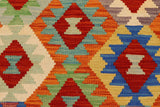 handmade Traditional Kilim, New arrival Rust Beige Hand-Woven RUNNER 100% WOOL area rug 3' x 7'