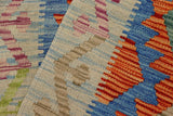 handmade Traditional Kilim, New arrival Rust Blue Hand-Woven RECTANGLE 100% WOOL area rug 2' x 3'