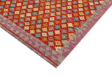 handmade Traditional Kilim, New arrival Rust Purple Hand-Woven RECTANGLE 100% WOOL area rug 3' x 5'
