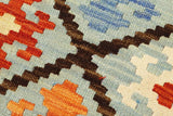 handmade Traditional Kilim, New arrival Blue Rust Hand-Woven RECTANGLE 100% WOOL area rug 4' x 6'