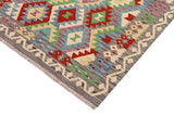 handmade Traditional Kilim, New arrival Blue Gray Hand-Woven RECTANGLE 100% WOOL area rug 4' x 6'