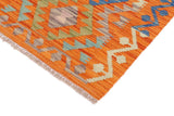 handmade Traditional Kilim, New arrival Rust Blue Hand-Woven RECTANGLE 100% WOOL area rug 2' x 3'