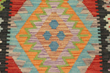 handmade Traditional Kilim, New arrival Blue Black Hand-Woven RECTANGLE 100% WOOL area rug 2' x 3'