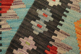 handmade Traditional Kilim, New arrival Blue Black Hand-Woven RECTANGLE 100% WOOL area rug 2' x 3'