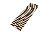 handmade Modern Kilim, New arrival Beige Black Hand-Woven RUNNER 100% WOOL area rug 3' x 9'