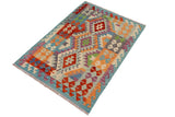 handmade Traditional Kilim, New arrival Blue Rust Hand-Woven RECTANGLE 100% WOOL area rug 3' x 5'