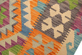 handmade Traditional Kilim, New arrival Blue Rust Hand-Woven RECTANGLE 100% WOOL area rug 3' x 5'