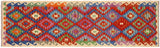 Turkish Southwestern Frances Hand-Woven Kilim Runner - 2'9'' x 9'10''