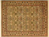 handmade Traditional Lily Green Rust Hand Knotted RECTANGLE 100% WOOL area rug 9x12